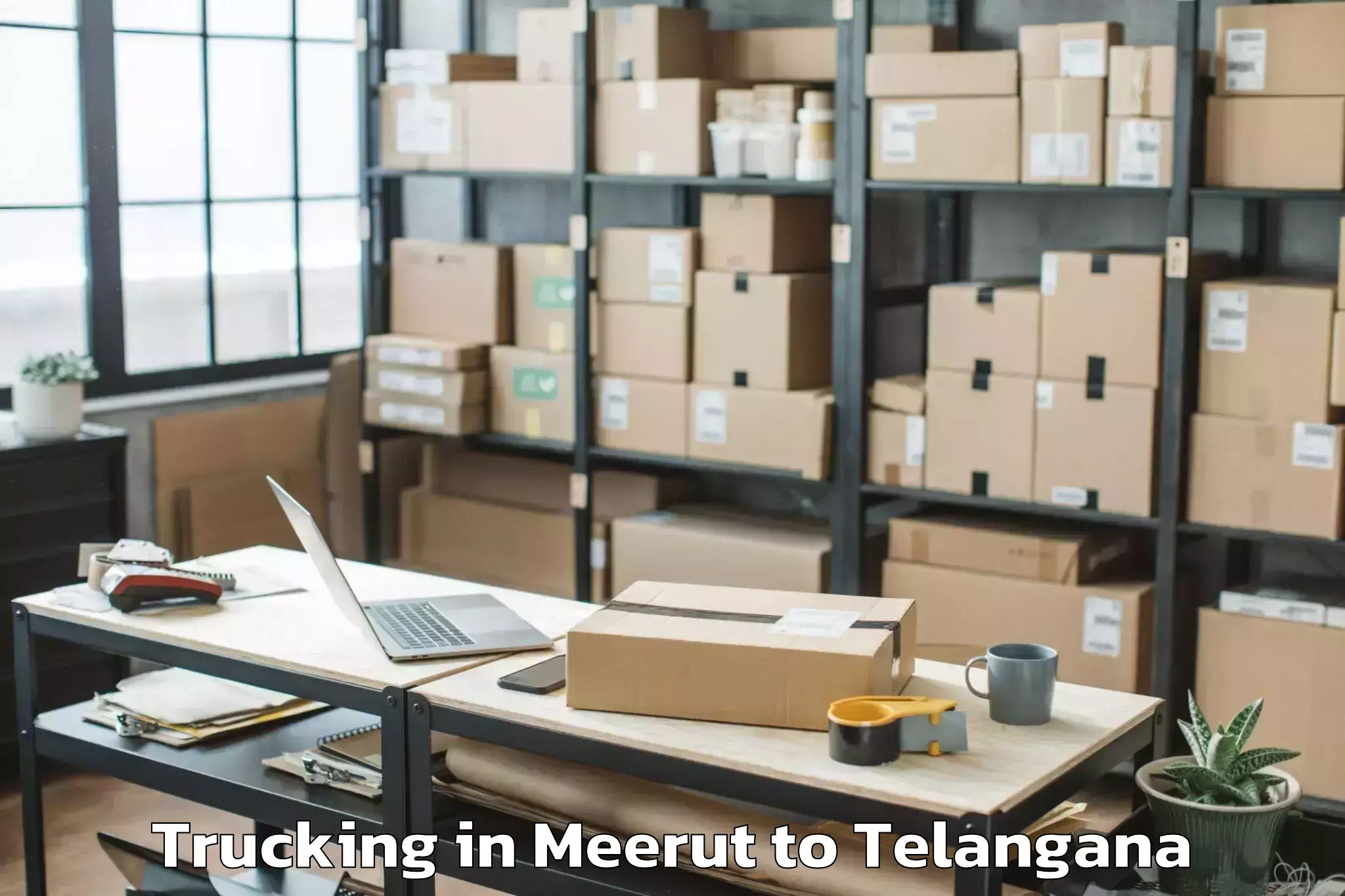 Book Meerut to Yellandu Trucking